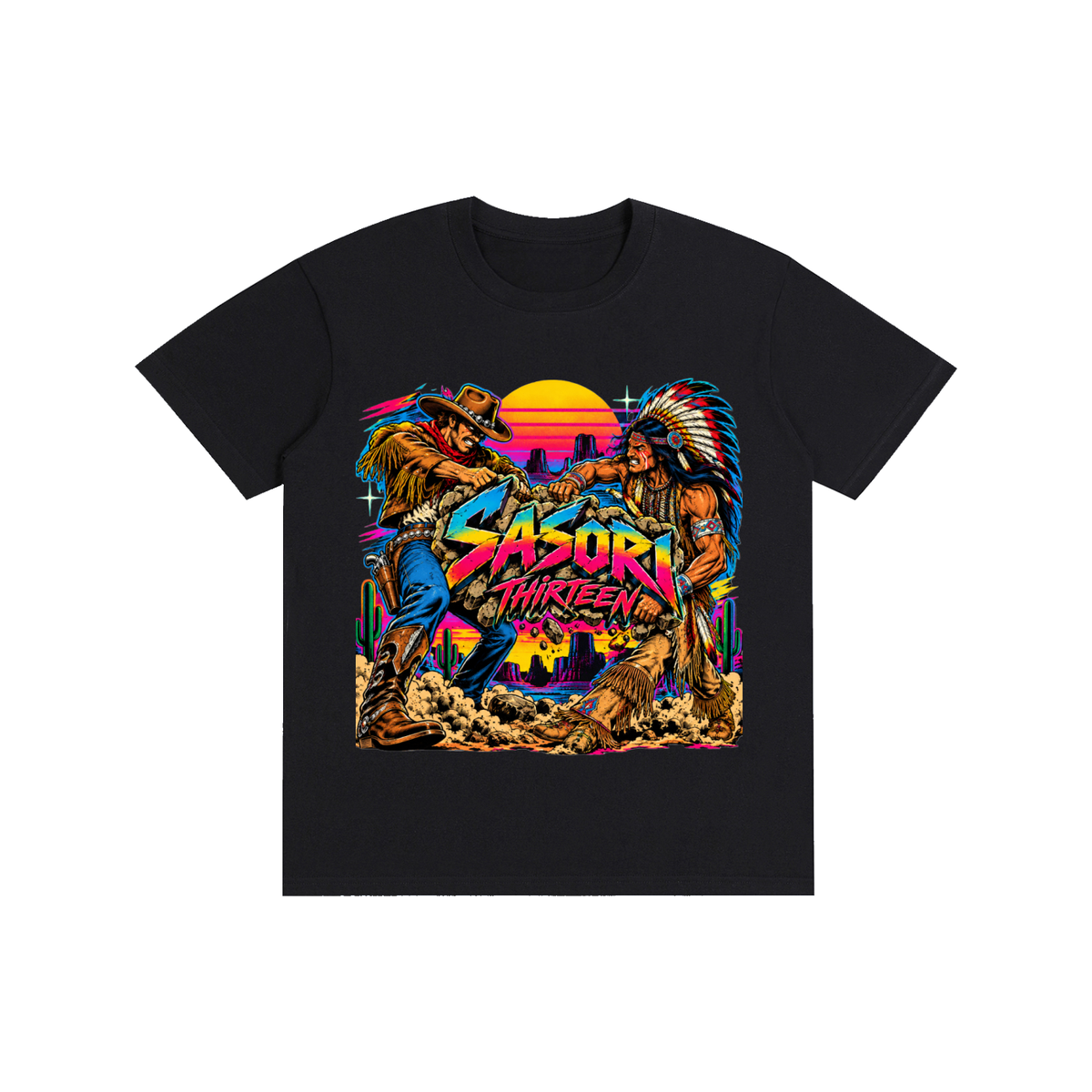 Unisex Indian & Cowboy     T-Shirt
