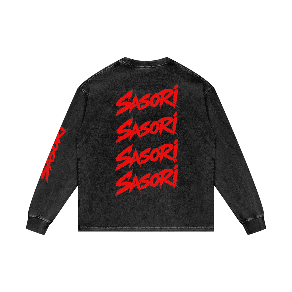 Acid Wash Oversize Long Sleeve T-Shirt