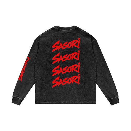 Acid Wash Oversize Long Sleeve T-Shirt